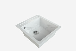 MAXSTONE Мойка глянцевая MS-10 (белый металлик) 505*460*215